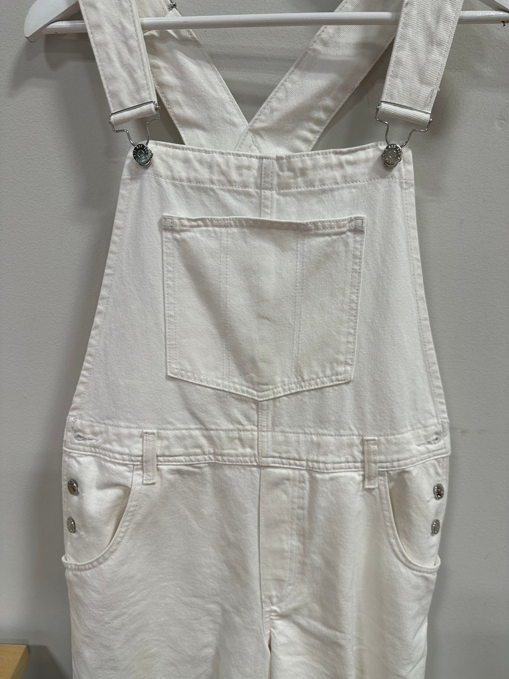BDG Urban Outfitters White Rih Extreme Barrel Leg Overalls - Ivory - Large