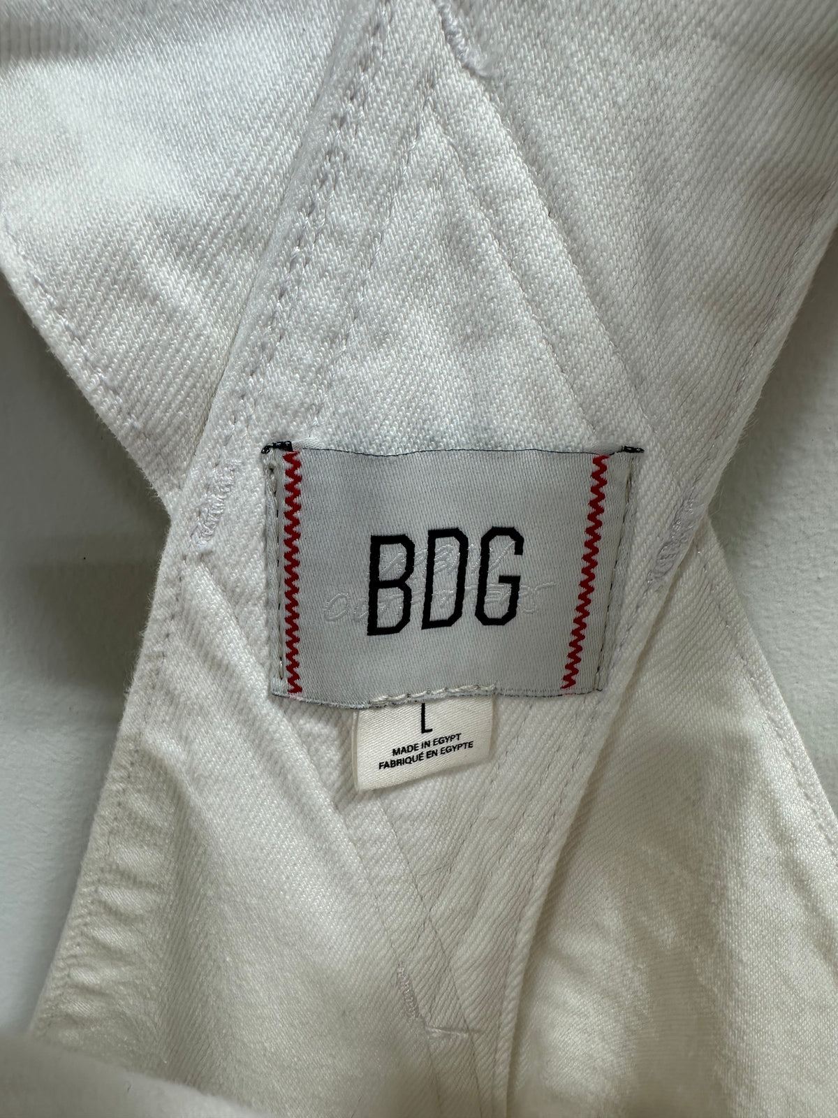BDG Urban Outfitters White Rih Extreme Barrel Leg Overalls - Ivory - Large