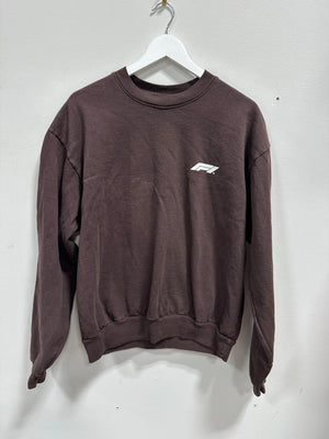 Formula 1 x PacSun Official F1 Logo Graphic Crewneck Sweatshirt - Brown - Large