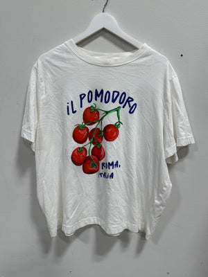 H&M Il Pomodoro Roma Italia Tomato Graphic Tee - White - Size XXL
