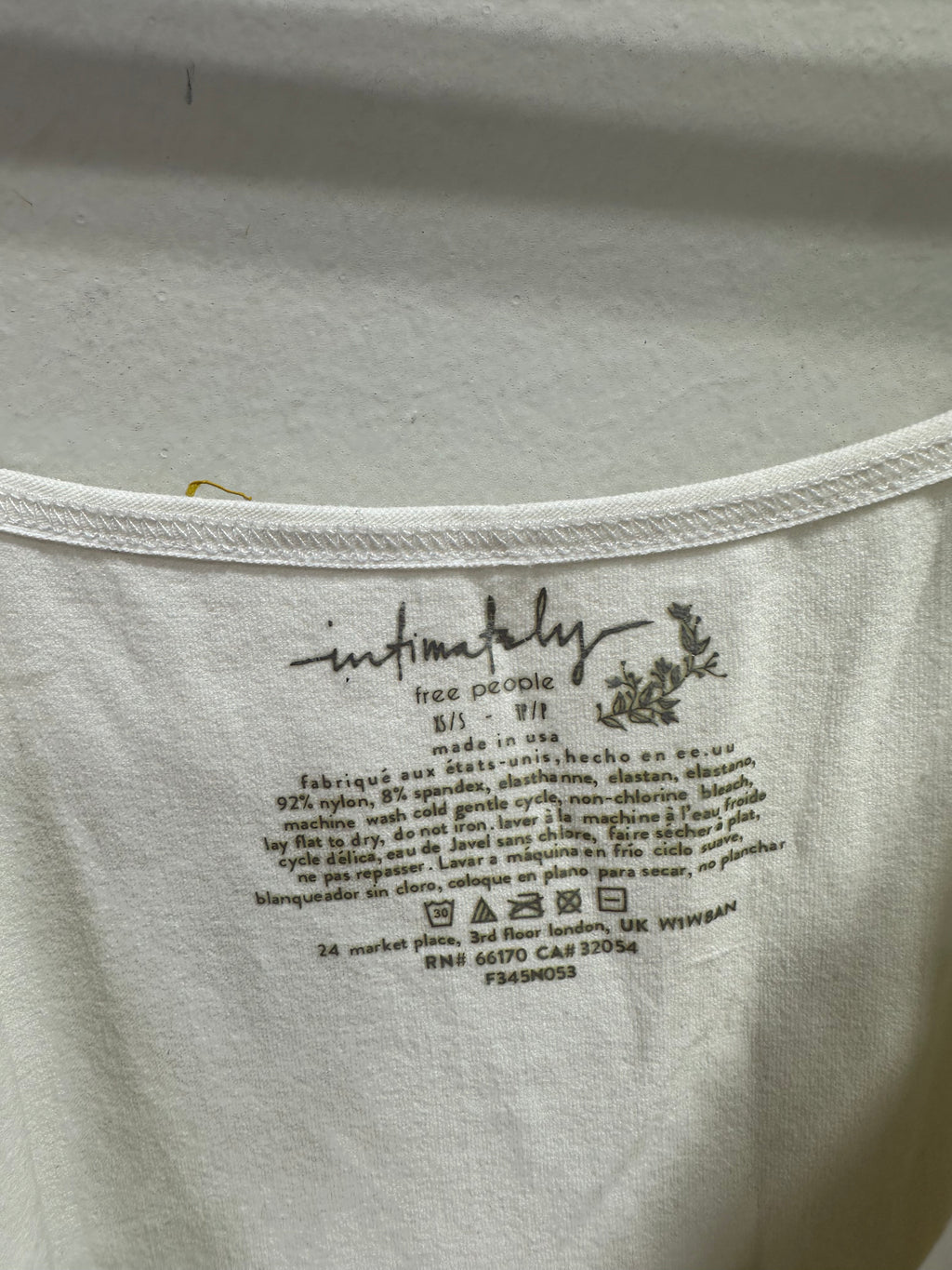 Free People Intimately Seamless Mini Slip Dress Ivory Cream XS/S