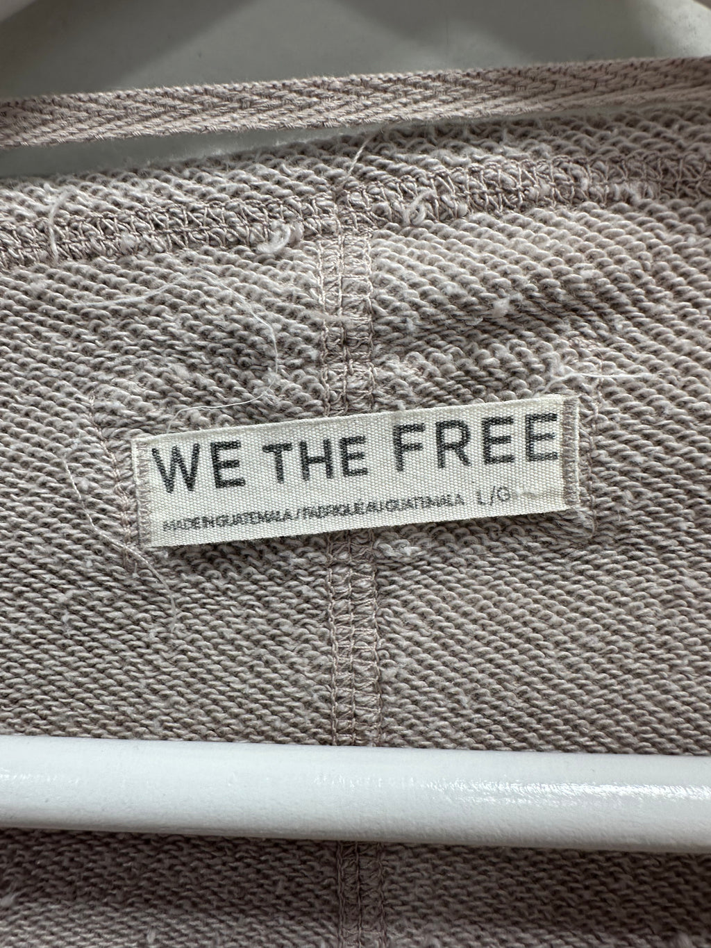 We The Free "to the east" Cropped Sweatshirt Taupe Large