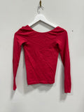 Free People Intimately Low Back Seamless Long Sleeve Top Red XS/S