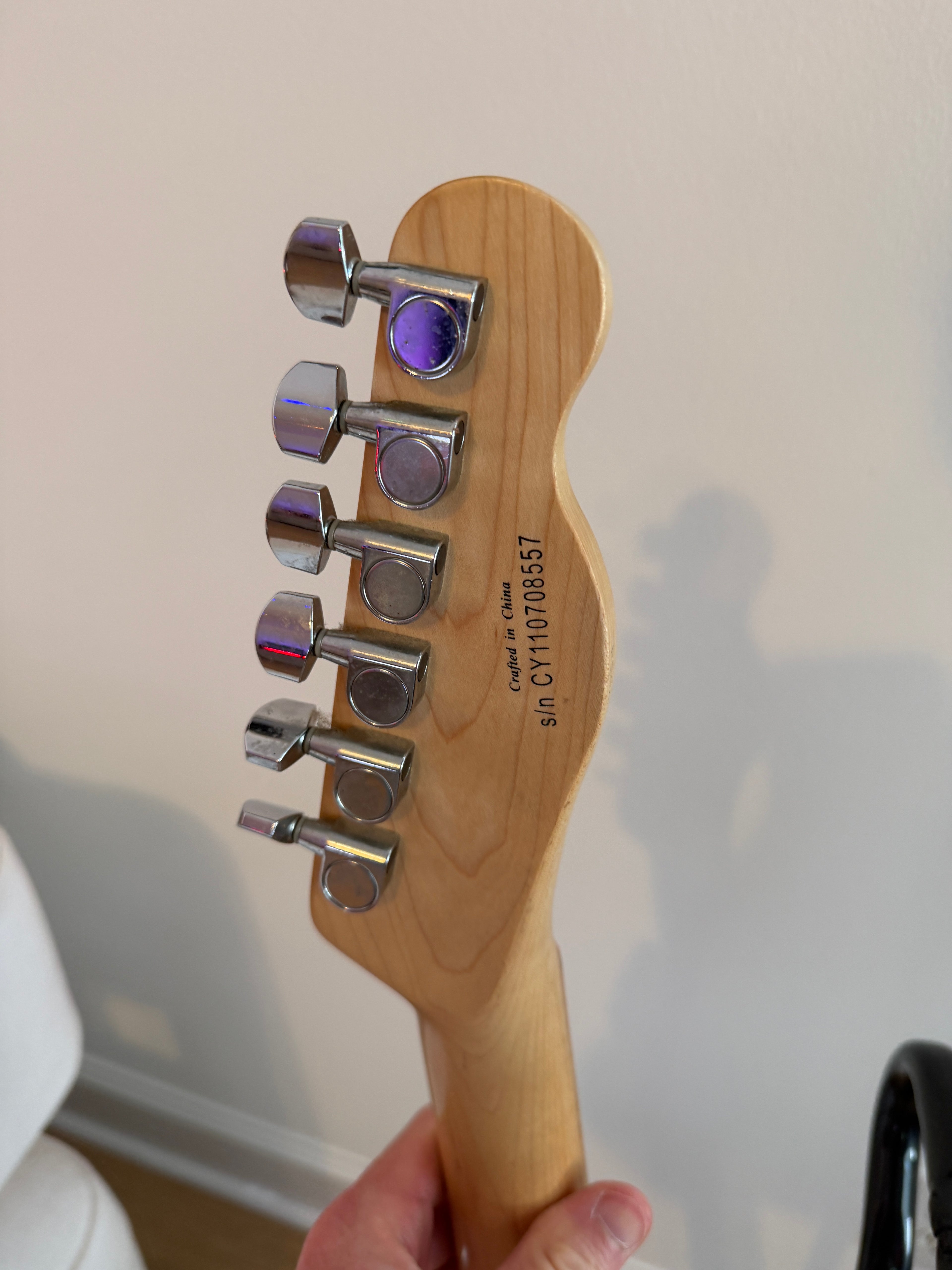 Left Handed Squier Affinity Series Telecaster Electric Guitar - Butterscotch Blonde with Maple Fingerboard