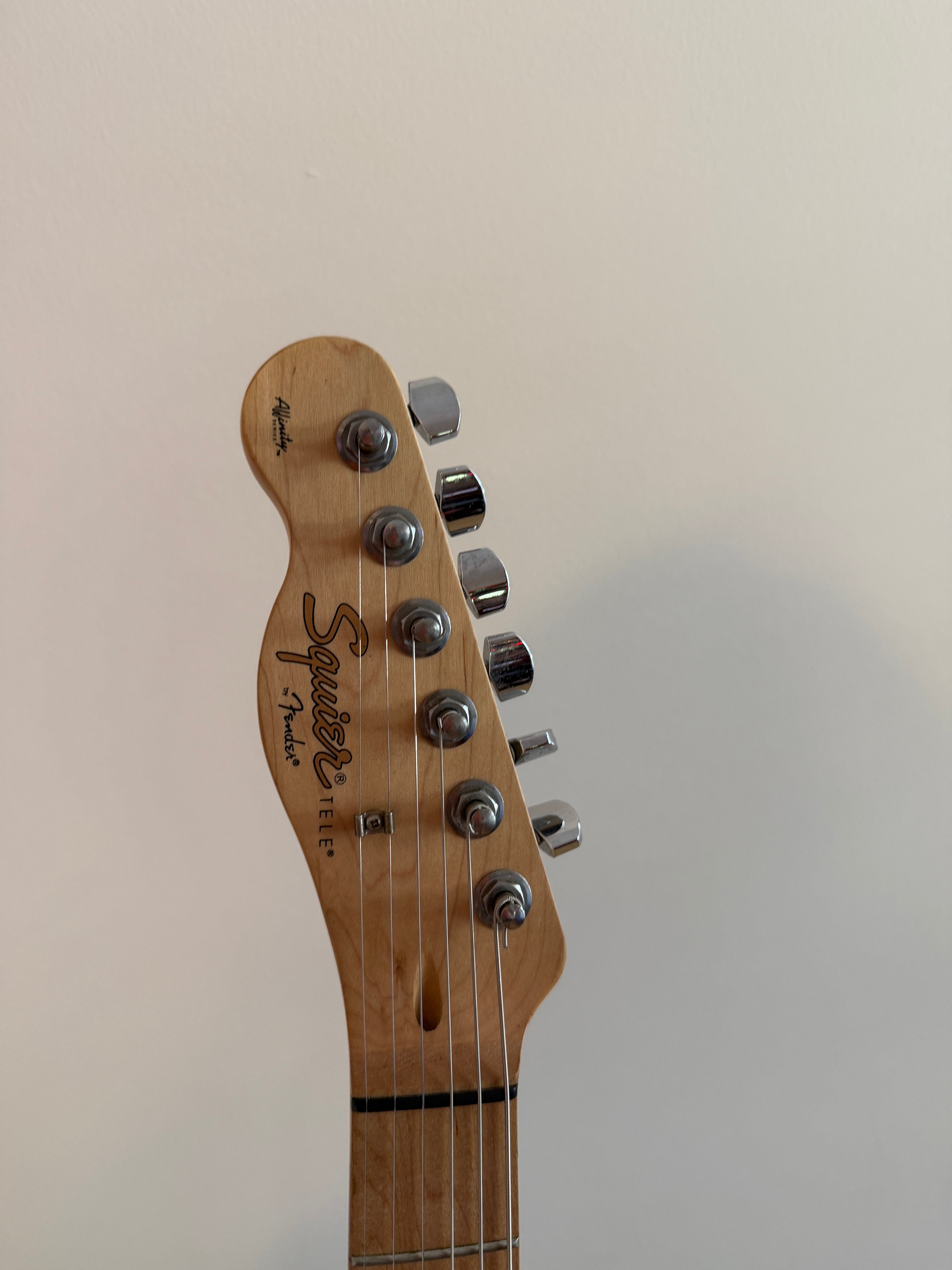 Left Handed Squier Affinity Series Telecaster Electric Guitar - Butterscotch Blonde with Maple Fingerboard