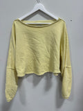 We The Free Yellow To The East Cropped Sweatshirt  L