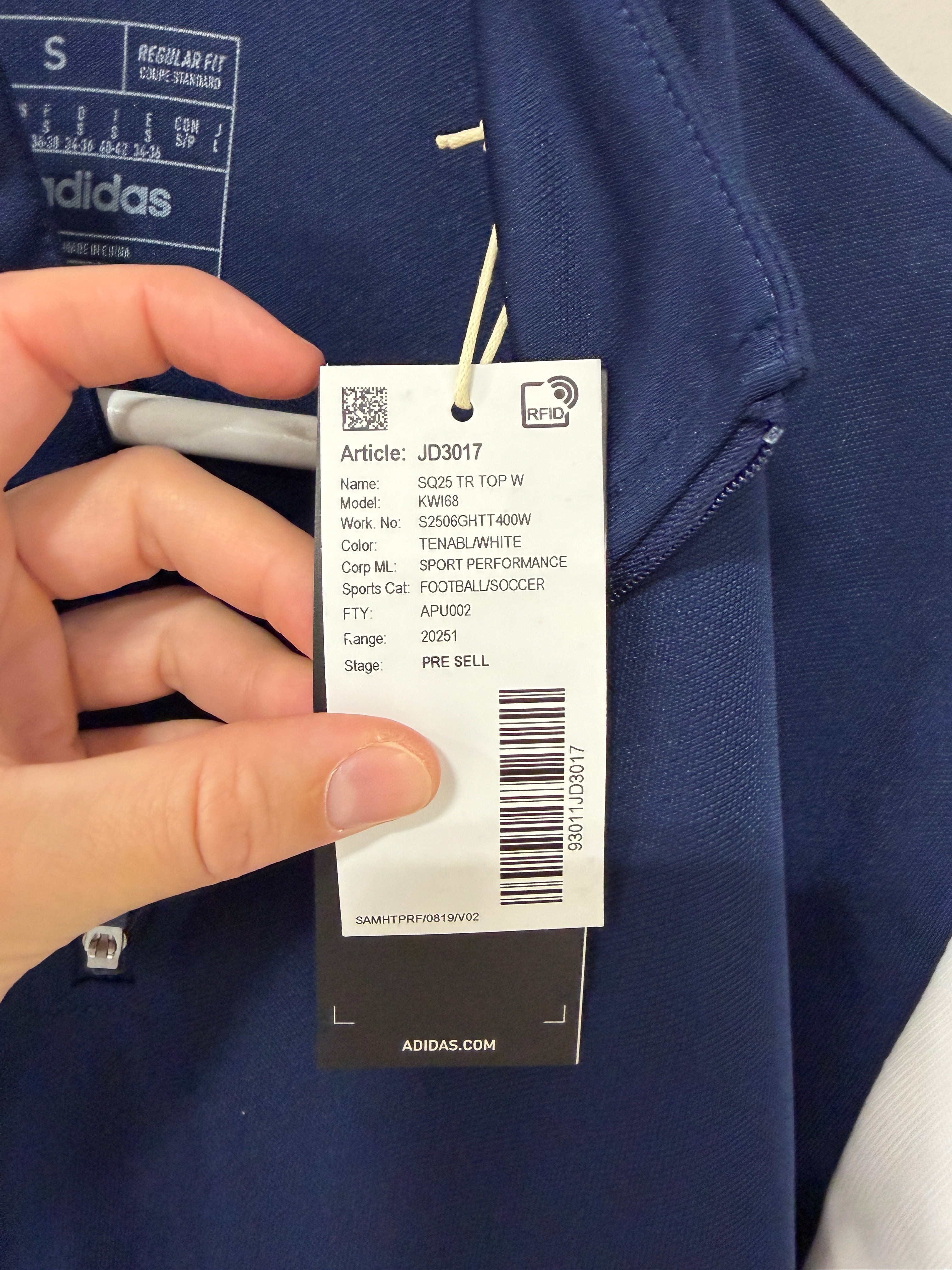 Adidas Squadra Training Womens Top Size Small
