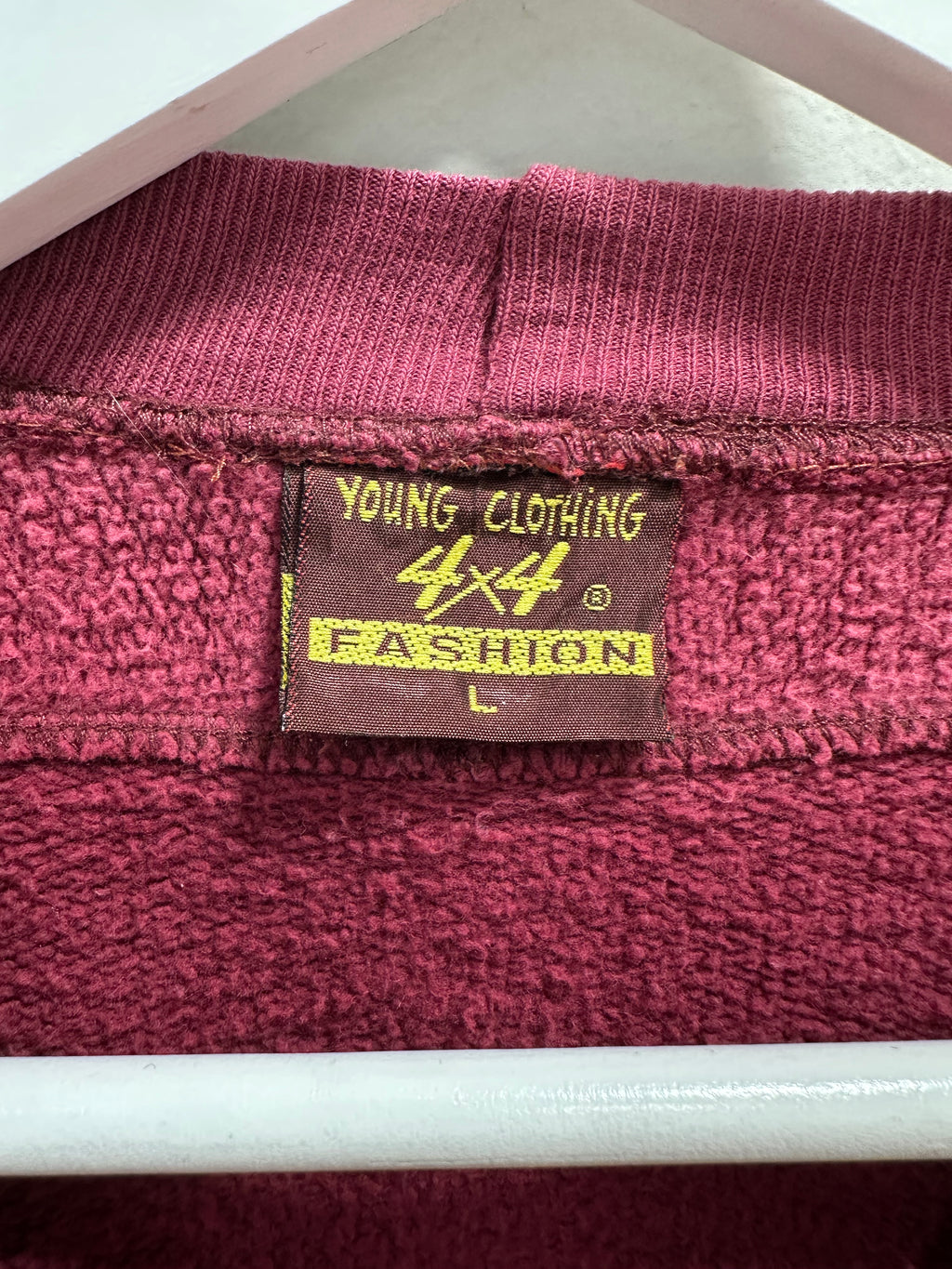 Vintage Santorini Greek Islands Embroidered Crewneck Sweatshirt Maroon Large L