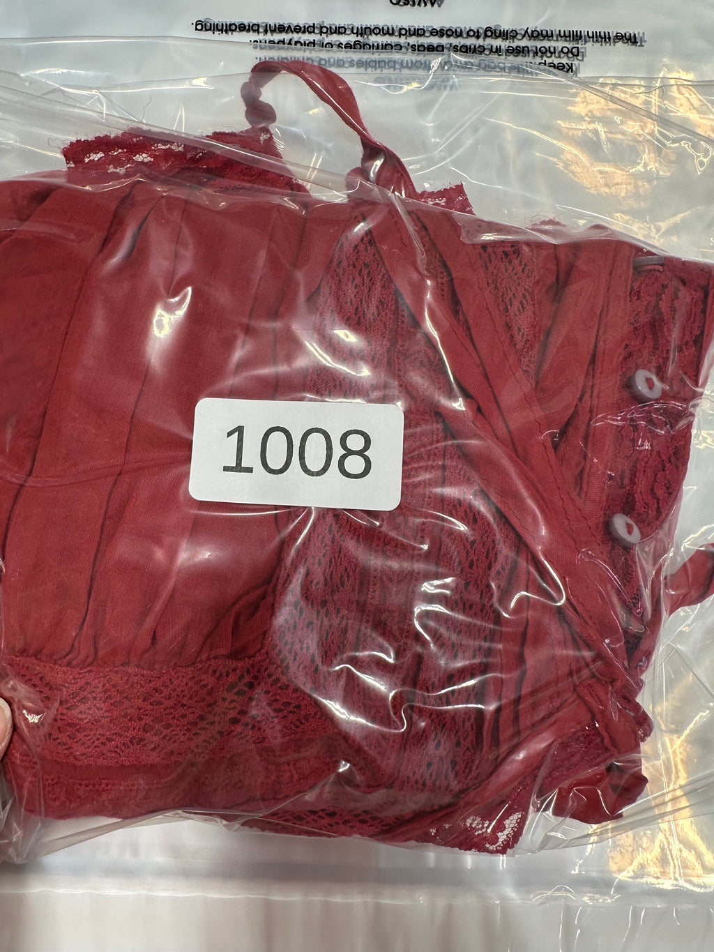 Free People Forevermore Long-Sleeve Boho Blouse Syrah Red Size L