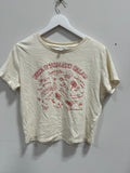H&M Divided Feta & Tomato Salad Recipe Graphic Tee Light Beige Size L