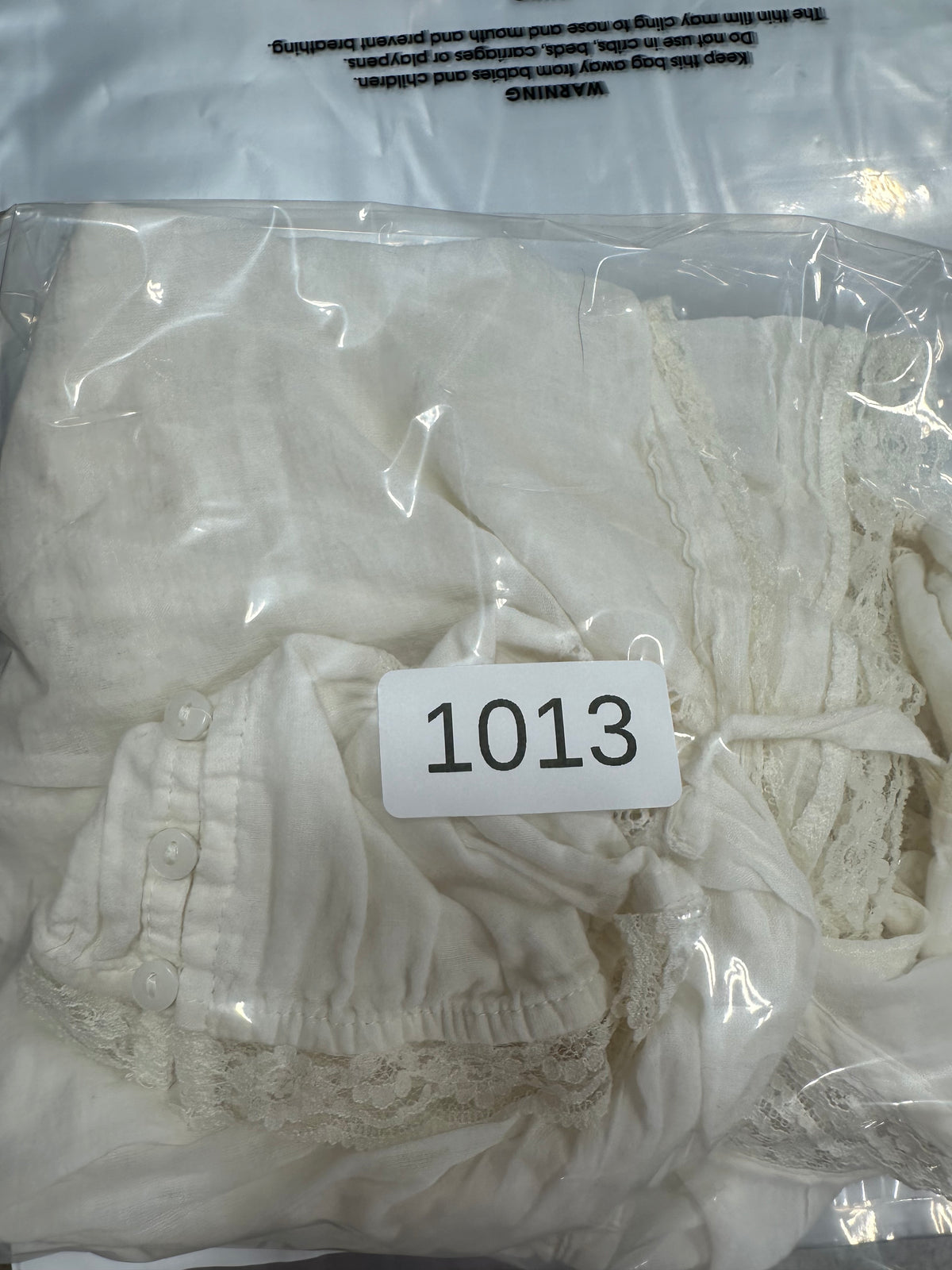 Free People Forevermore Long-Sleeve Boho Blouse Ivory White Size L