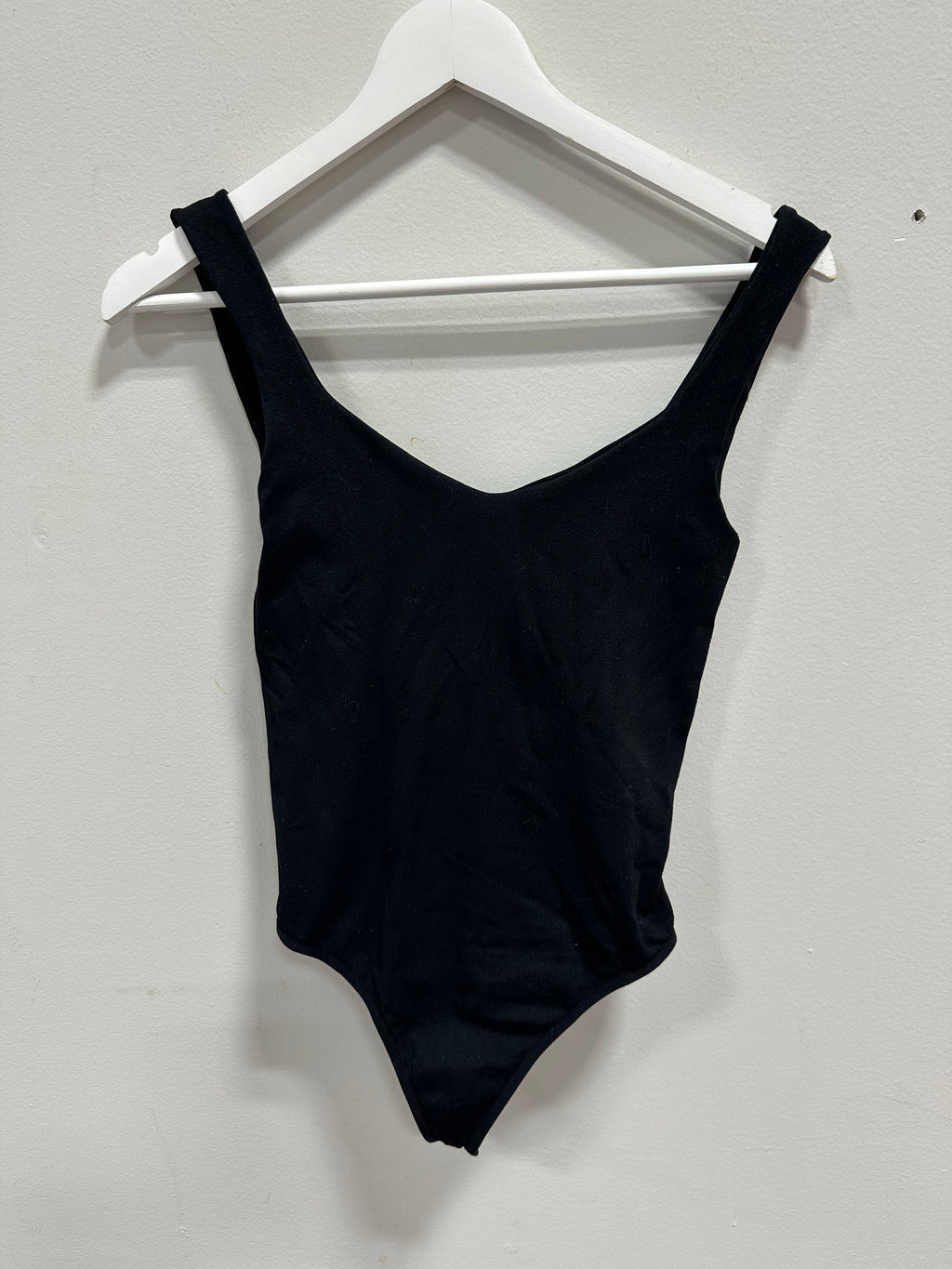Intimately Free People Clean Lines Seamless V-Neck Bodysuit Black Size M