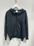 OFFLINE by Aerie Seamed Panel Full-Zip Hooded Sweatshirt True Black Size S