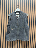 FiveFourFive Zip Denim Vest Sz M