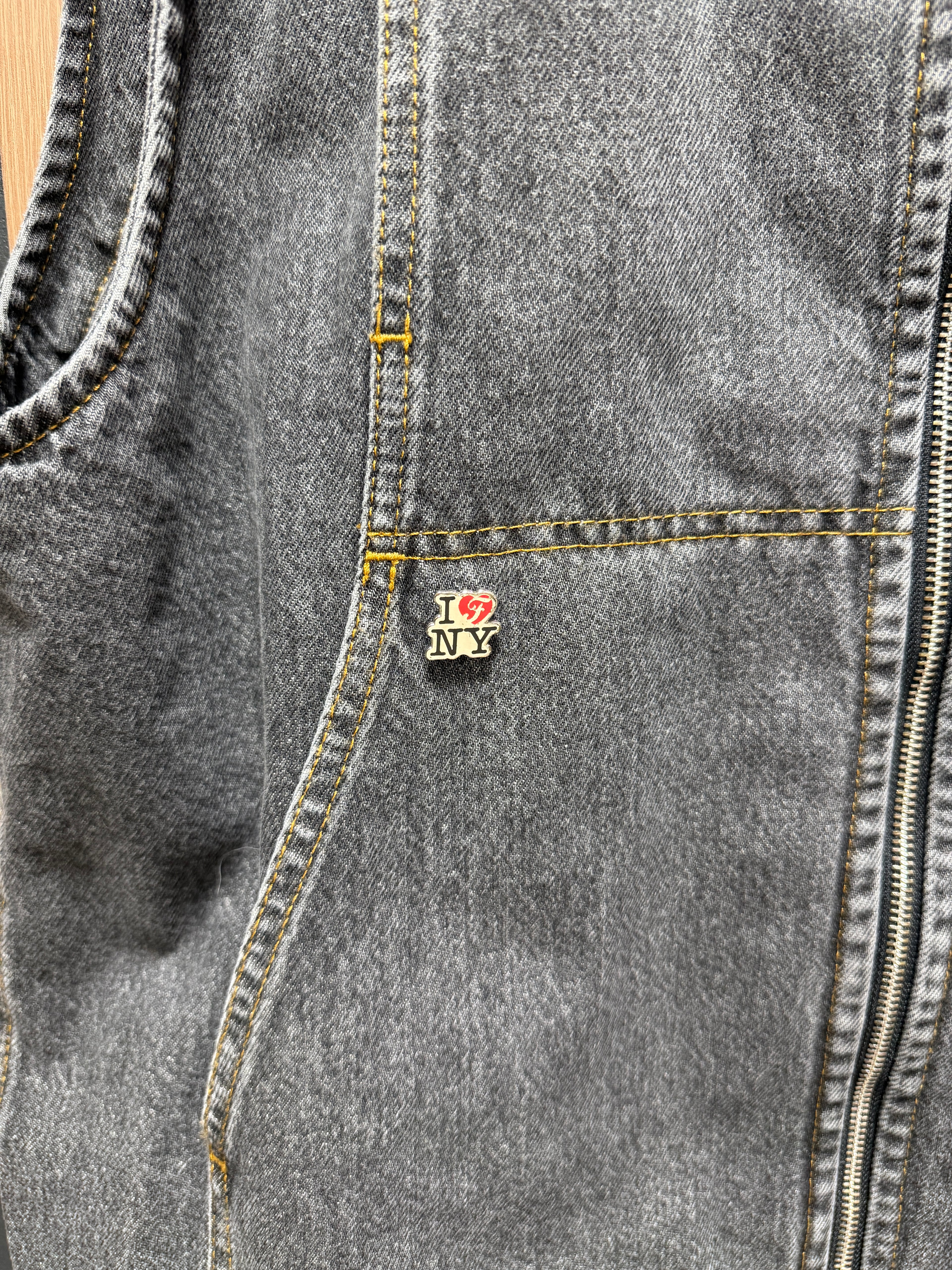 FiveFourFive Zip Denim Vest Sz M