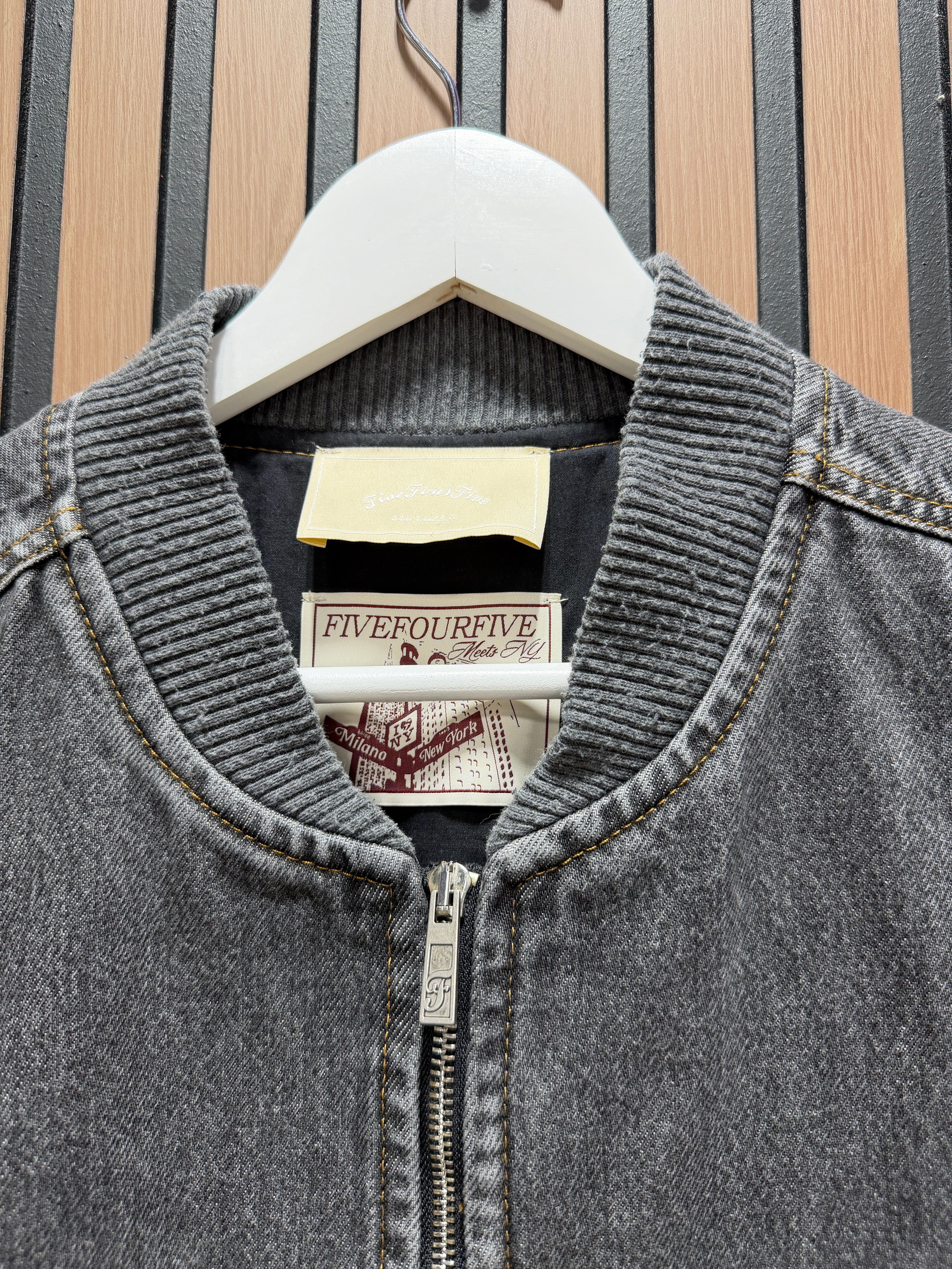 FiveFourFive Zip Denim Vest Sz M