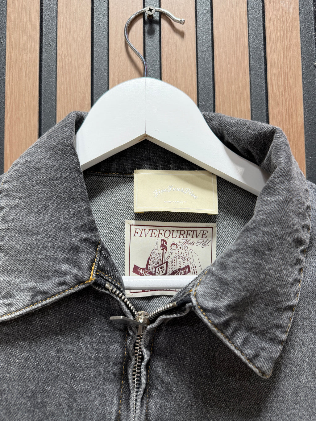 FiveFourFive Denim Zip Jacket Sz M