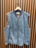 fiveFourFive Zip Vest Blue Sz M
