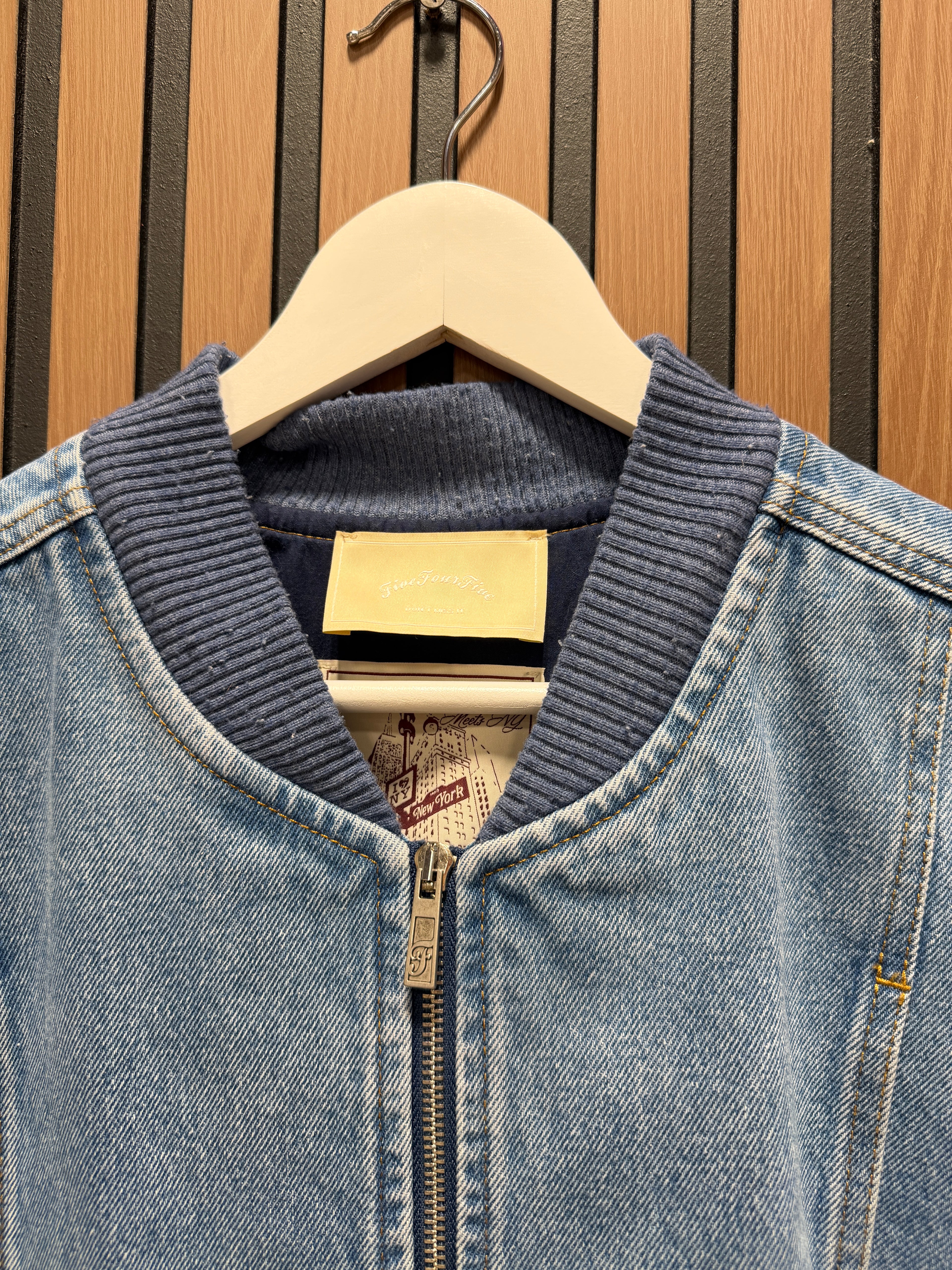 fiveFourFive Zip Vest Blue Sz M