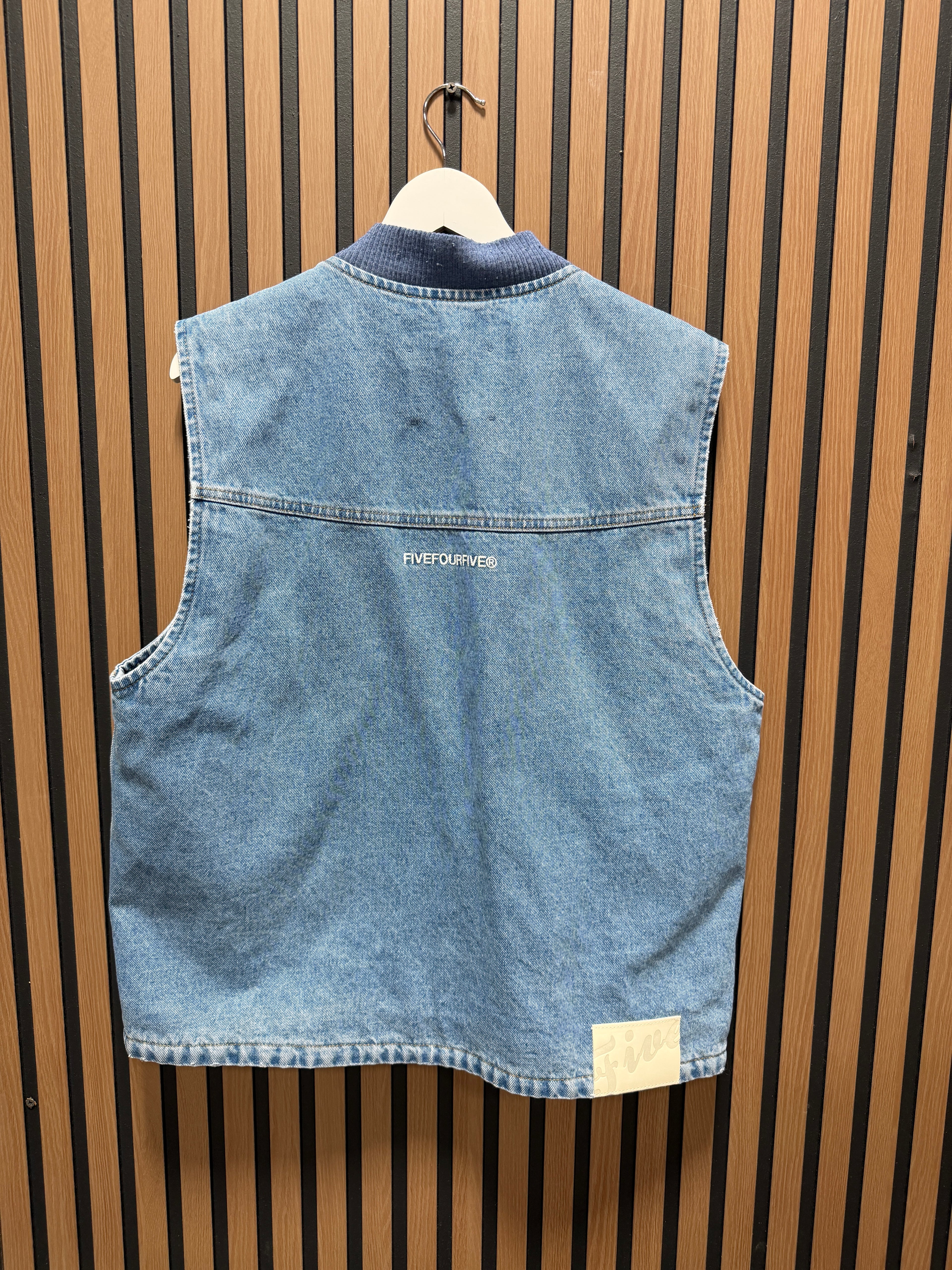 fiveFourFive Zip Vest Blue Sz M