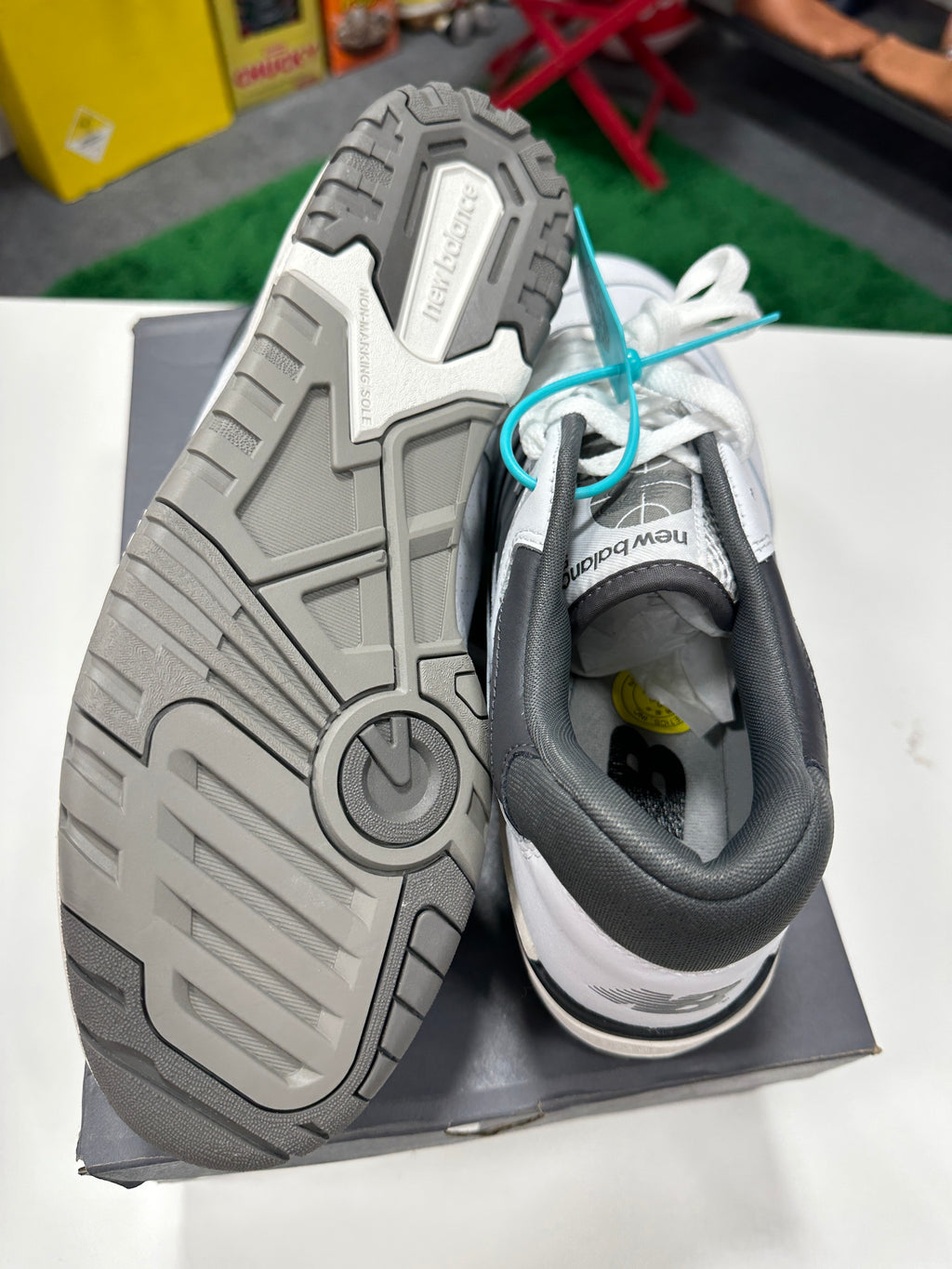 New Balance 550 White/Dark Grey Sz 11