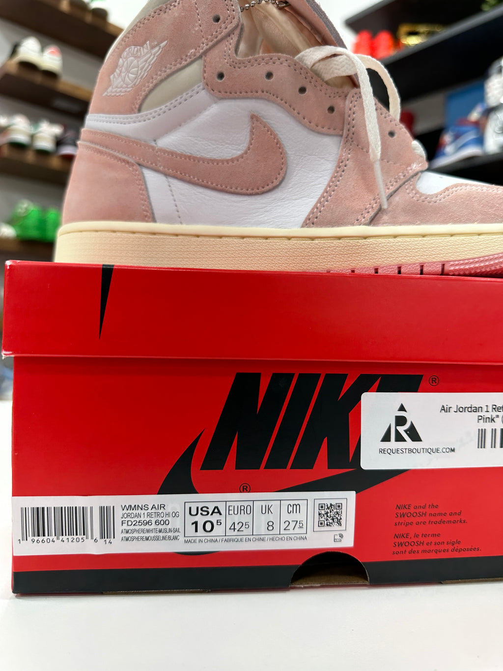 Jordan 1 Washed Pink Wmns Sz 10.5