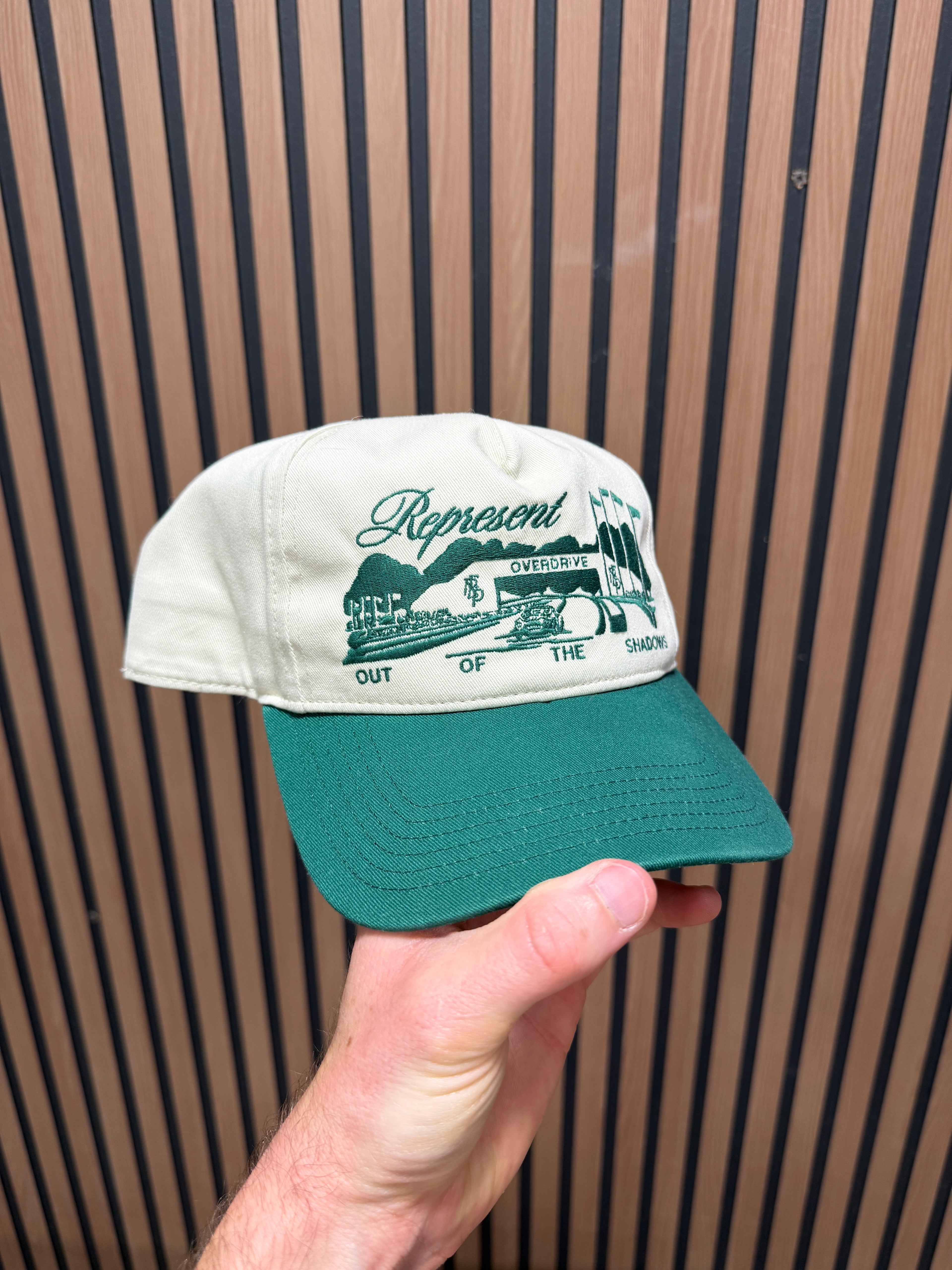 Represent Raceway Embroidered Cotton cap - Off White