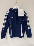 Tiro 24 Sweat Hoodie Kids Team Navy Blue/White