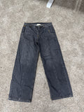 FiveFourFive Wide Leg Denim Black Sz M