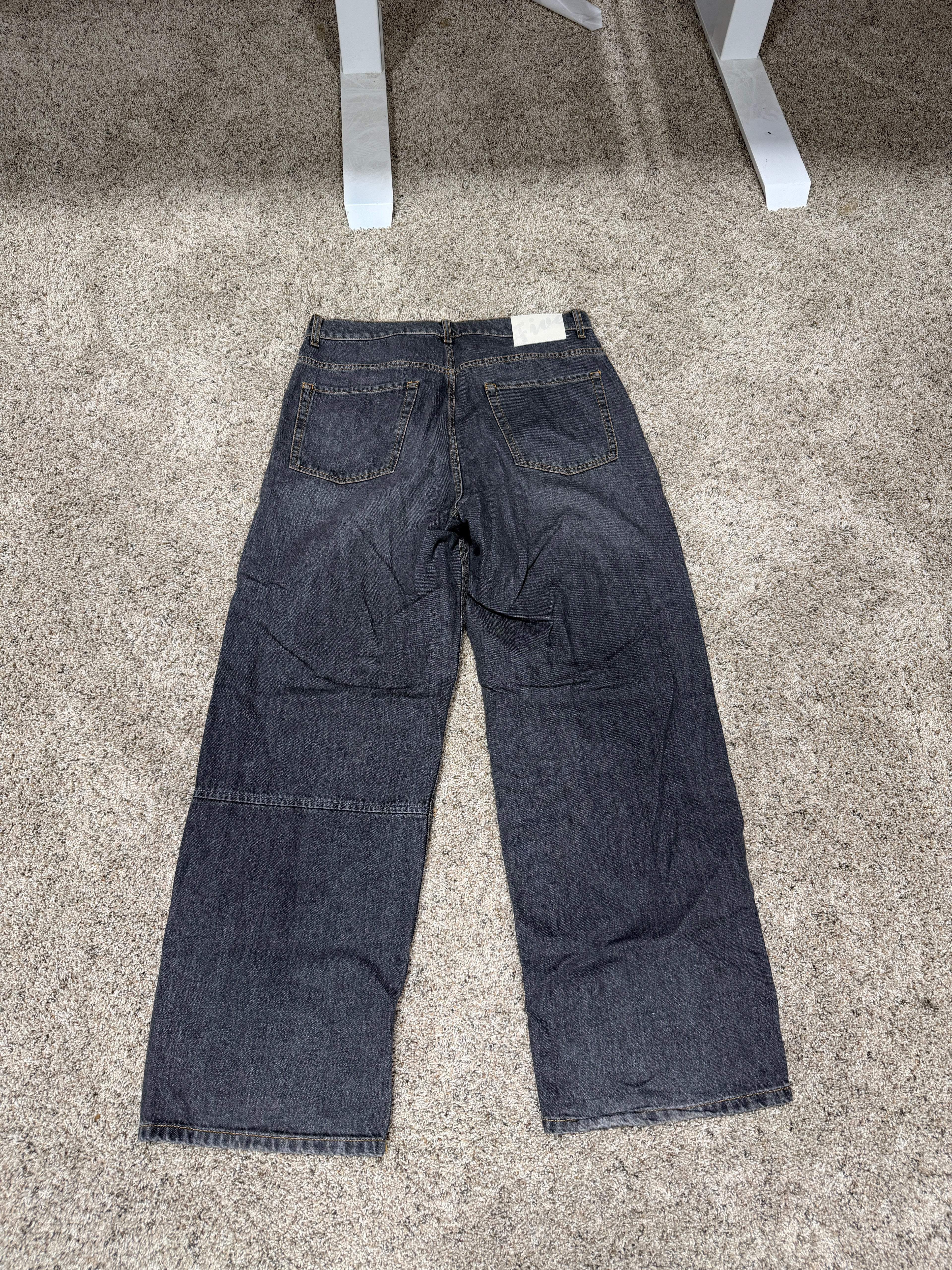 FiveFourFive Wide Leg Denim Black Sz M