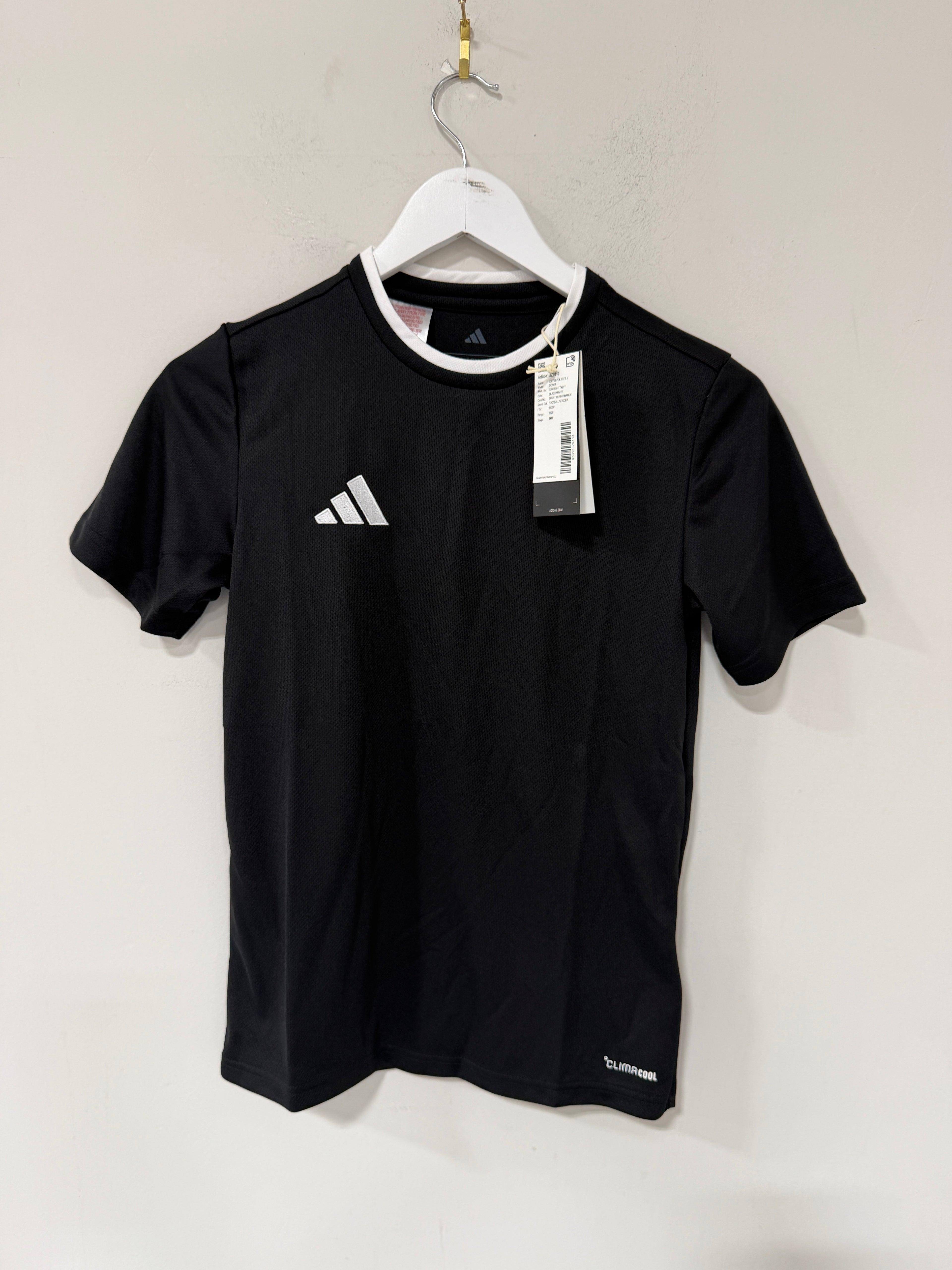Adidas Entrada 26 Polyester T-Shirt Youth – Black/White