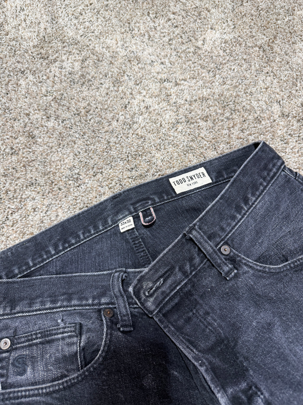 Todd Snyder New York Sz 33x32 Skinny Jeans