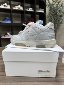 OFF-WHITE White Out Of Office Vintage Leather Sneakers Sz 5/5.5W
