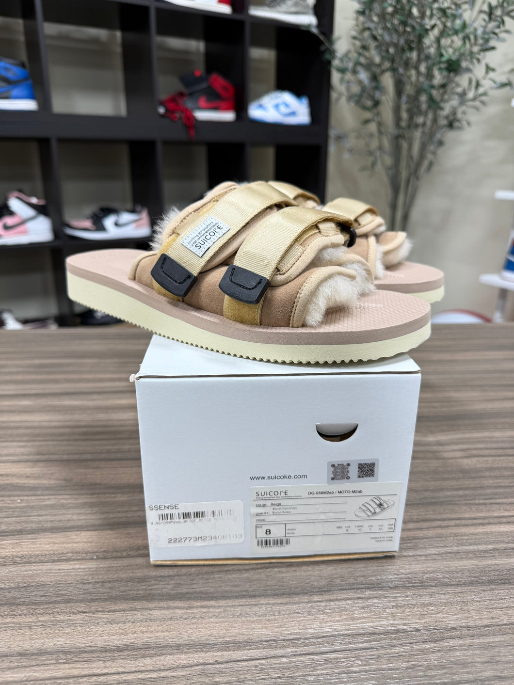 SUICOKE Beige MOTO-M2ab Sandals Sz 8 Mens