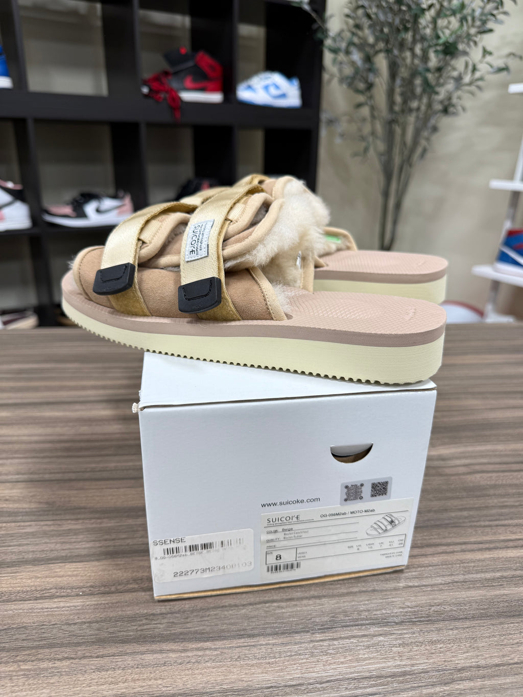 SUICOKE Beige MOTO-M2ab Sandals Sz 8 Mens
