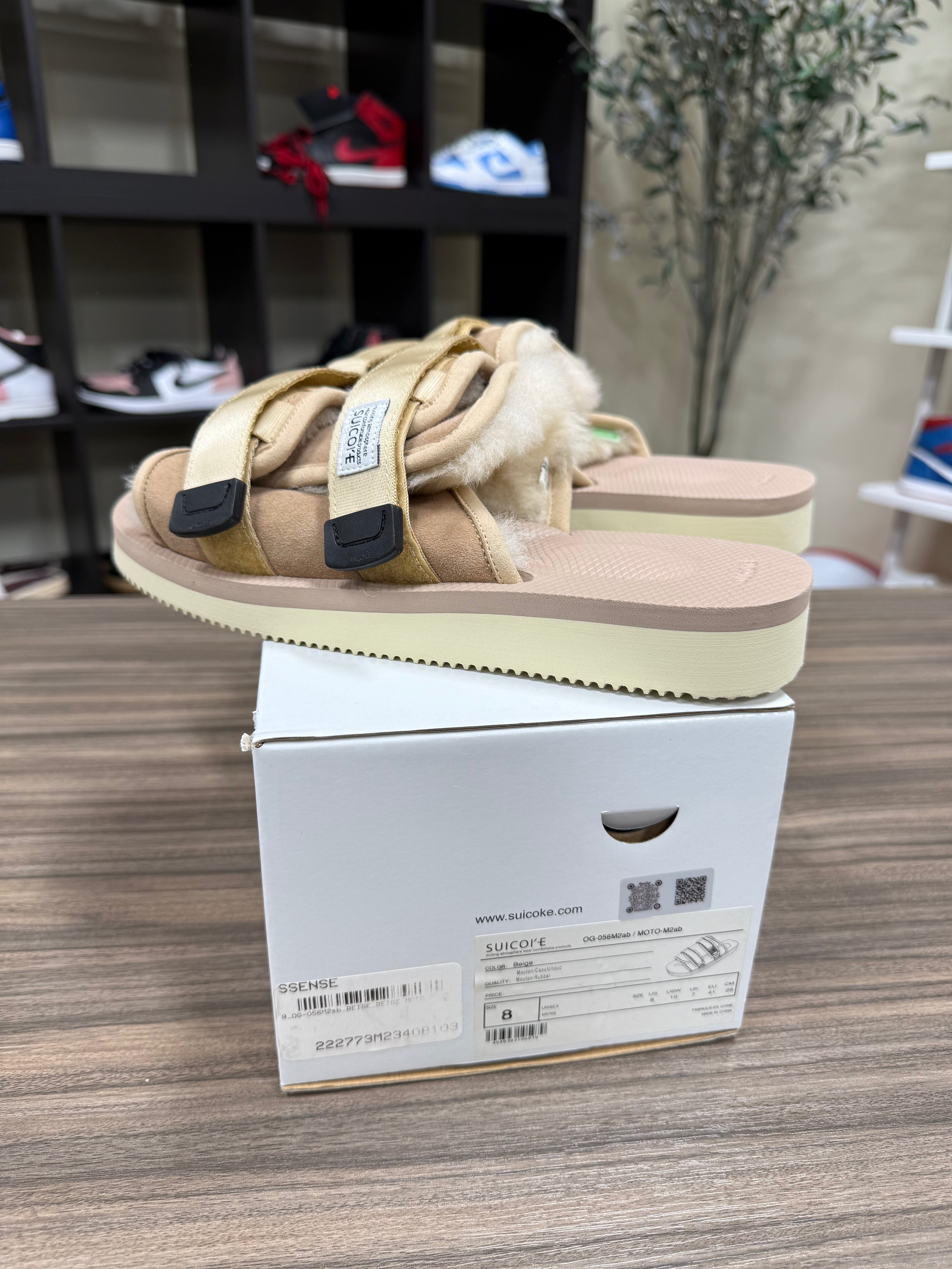 SUICOKE Beige MOTO-M2ab Sandals Sz 8 Mens