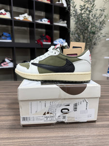 Jordan 1 Retro Low OG SP Travis Scott Medium Olive Sz 7M DAMAGED BOX