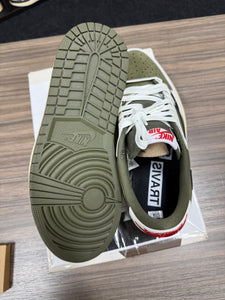 Jordan 1 Retro Low OG SP Travis Scott Medium Olive Sz 7M DAMAGED BOX