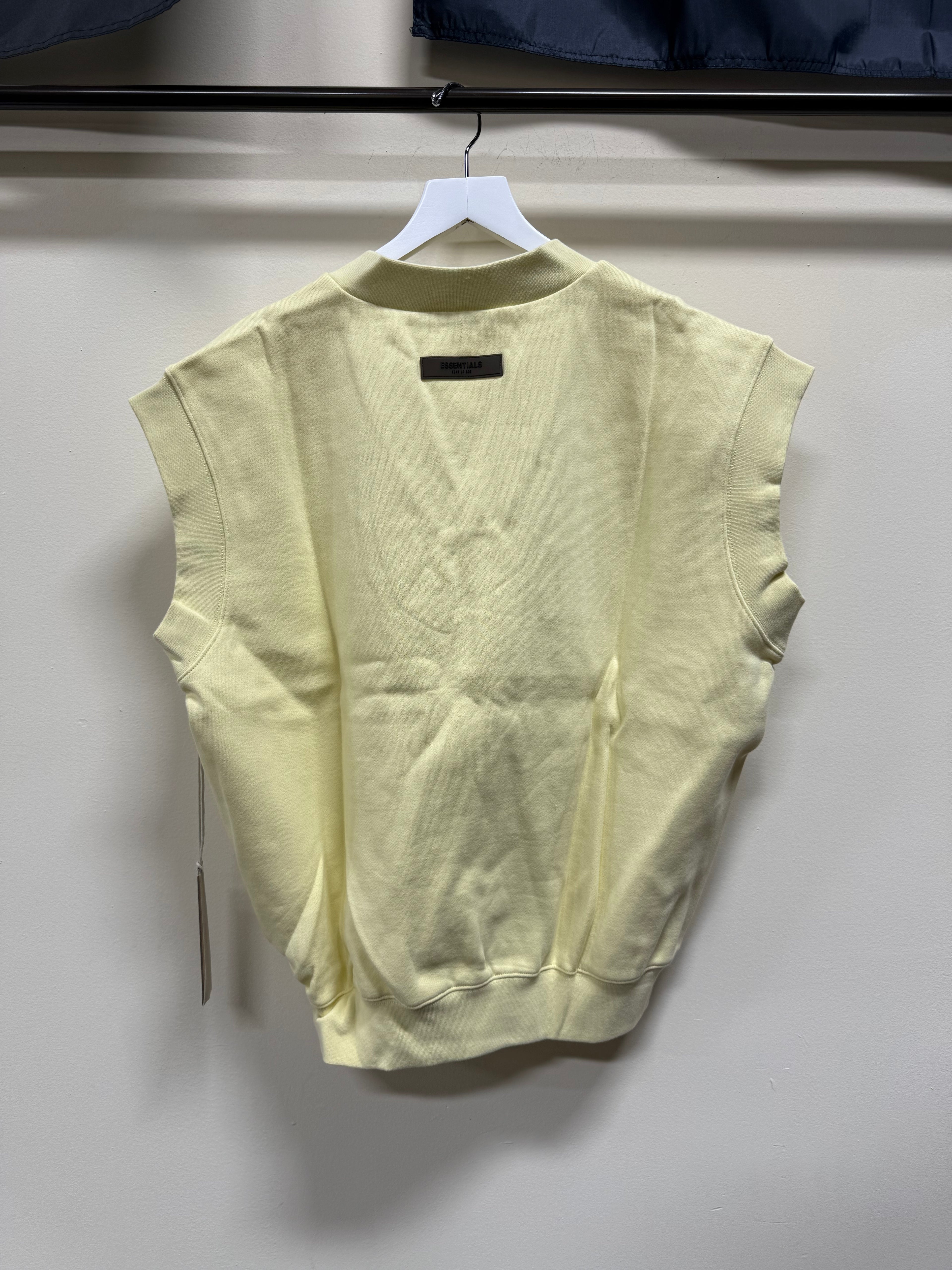 FEAR OF GOD ESSENTIALS Yellow V-Neck Vest Sz M
