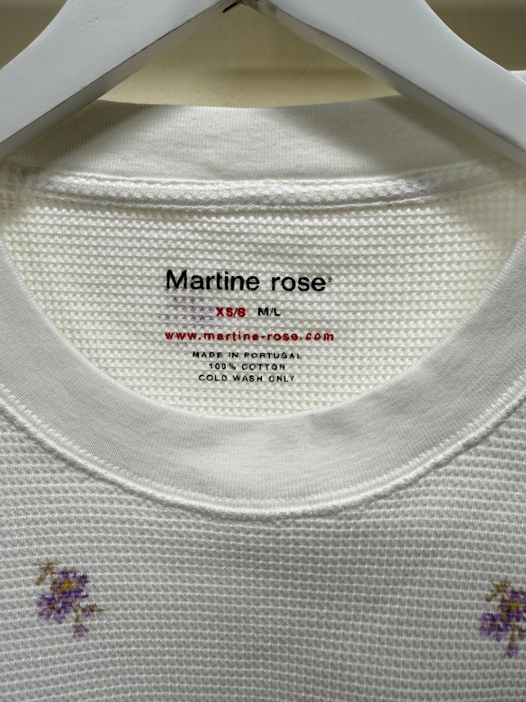 Martine Rose White Print Shirts Sz XS (FITS VERY BIG!)