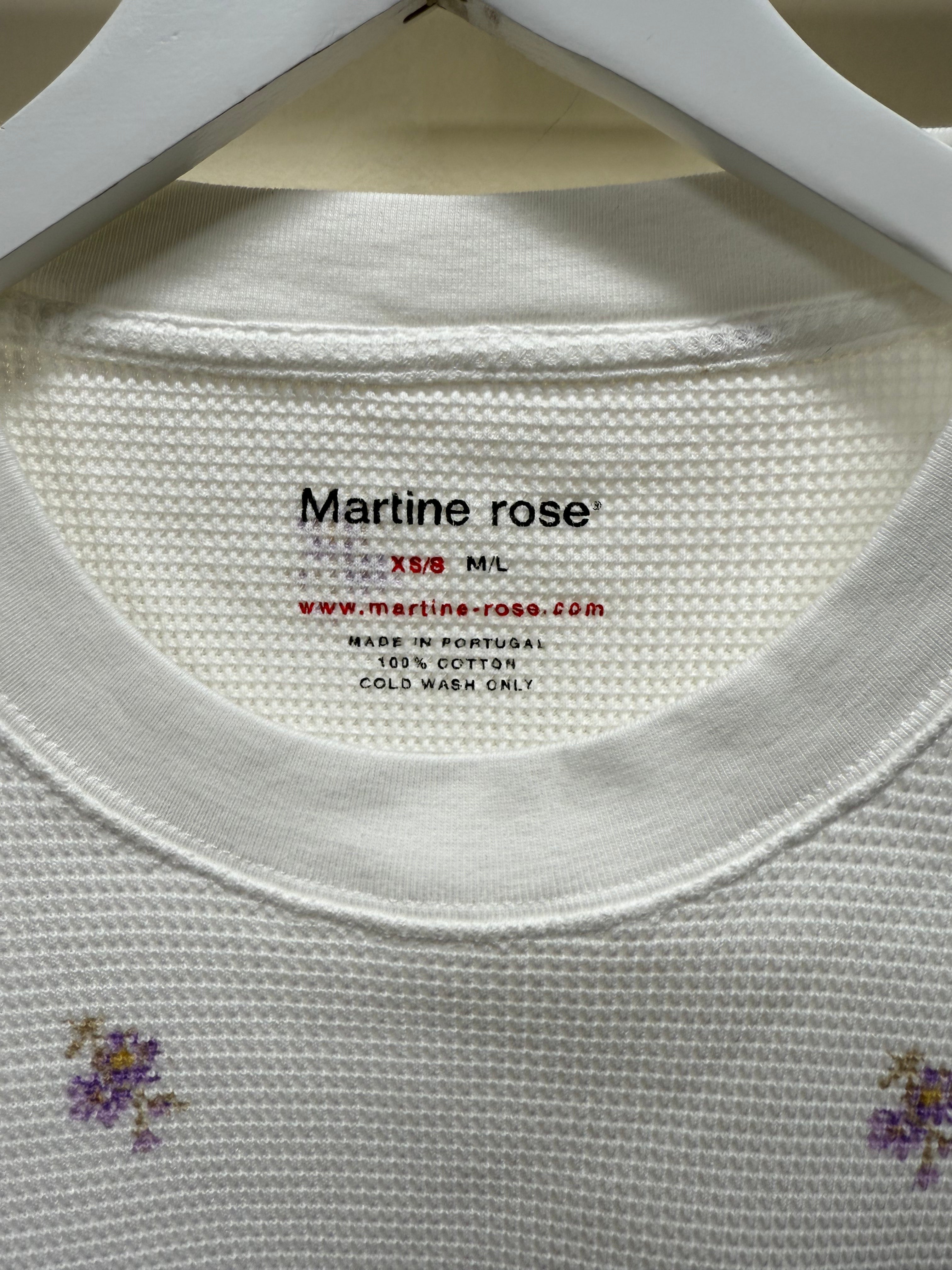 Martine Rose White Print Shirts Sz XS (FITS VERY BIG!)