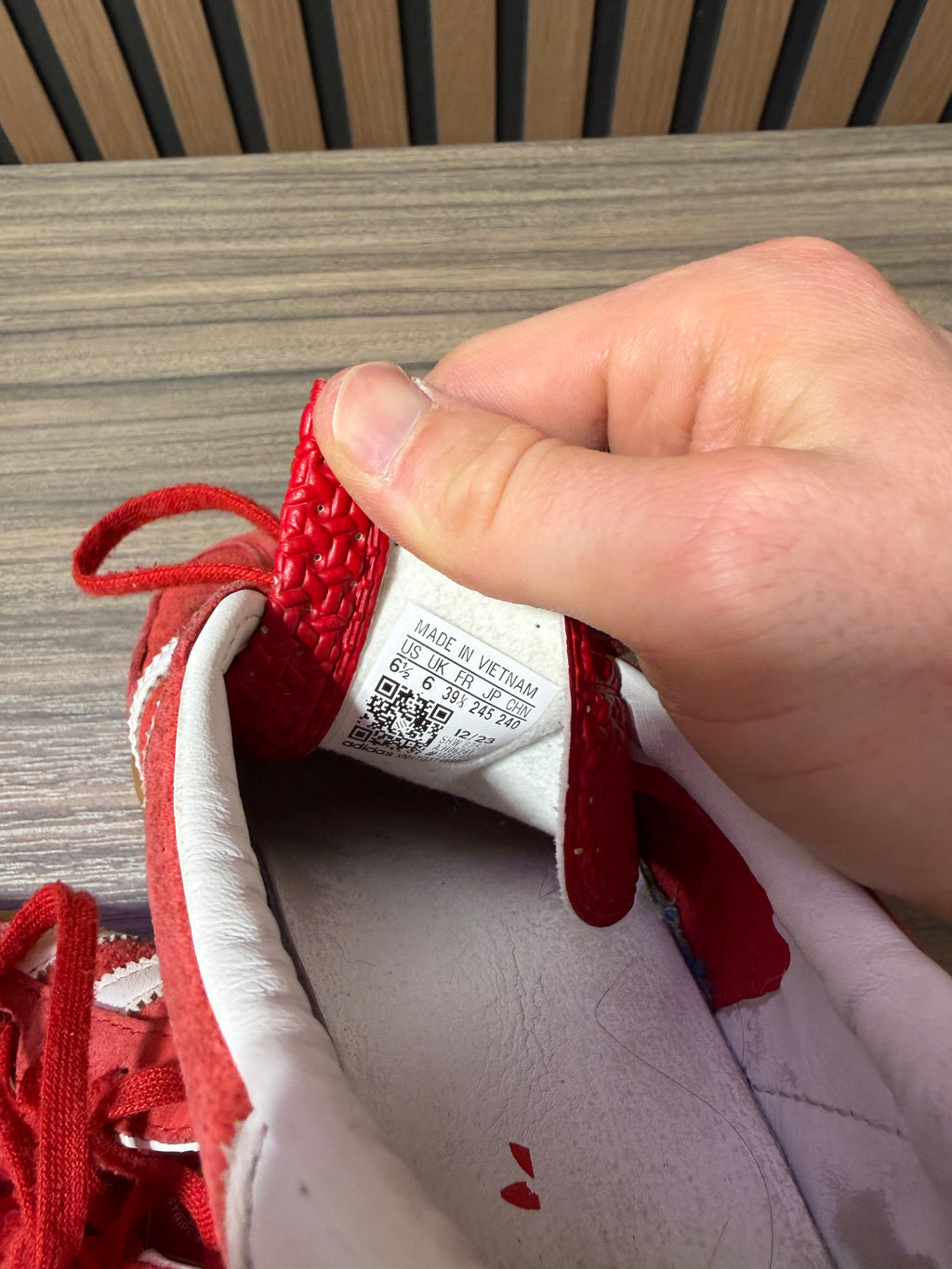 Adidas Samba Red Suede Sz W6.5