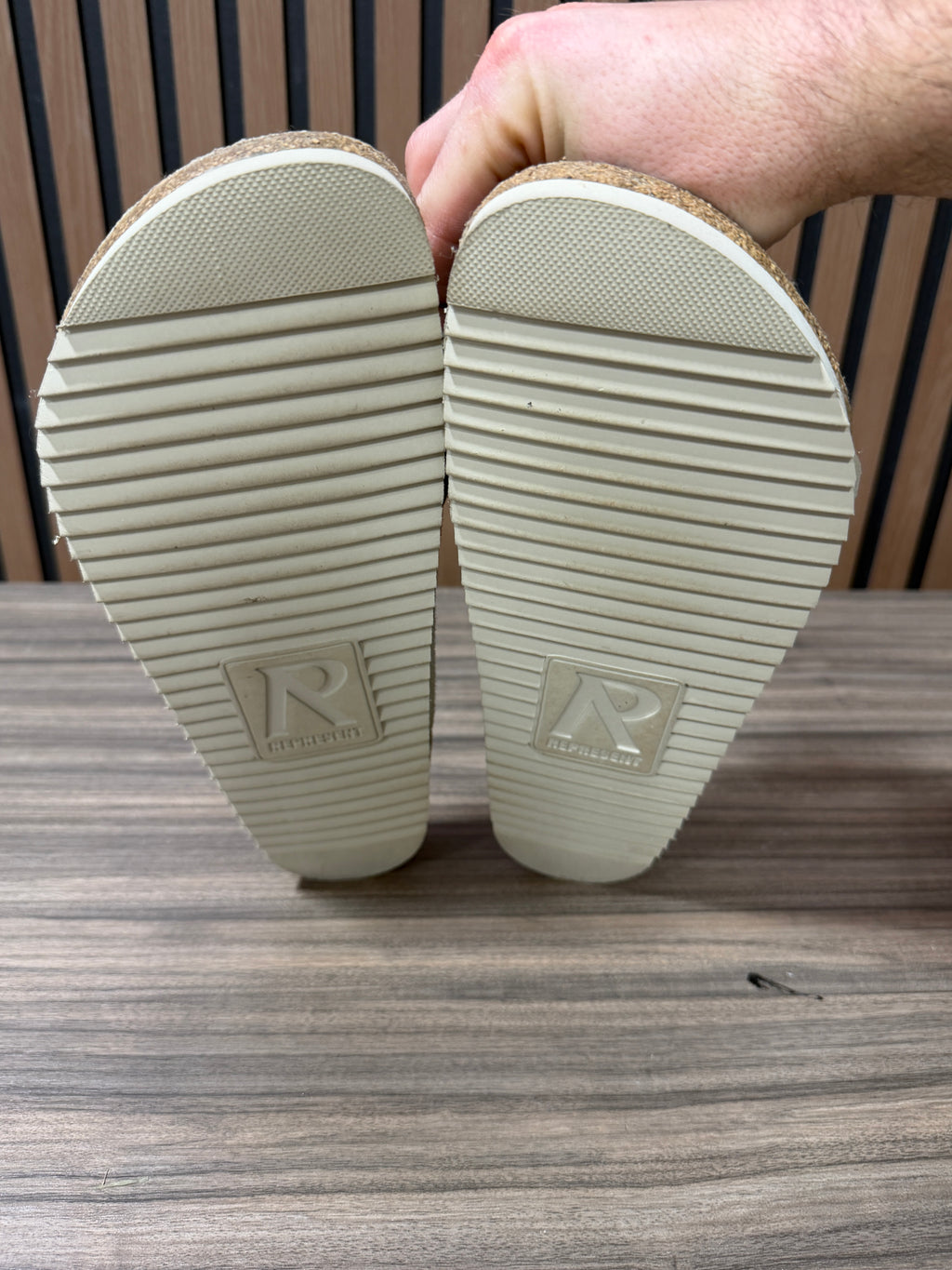 Represent - Initial Taupe Sandals sz 11