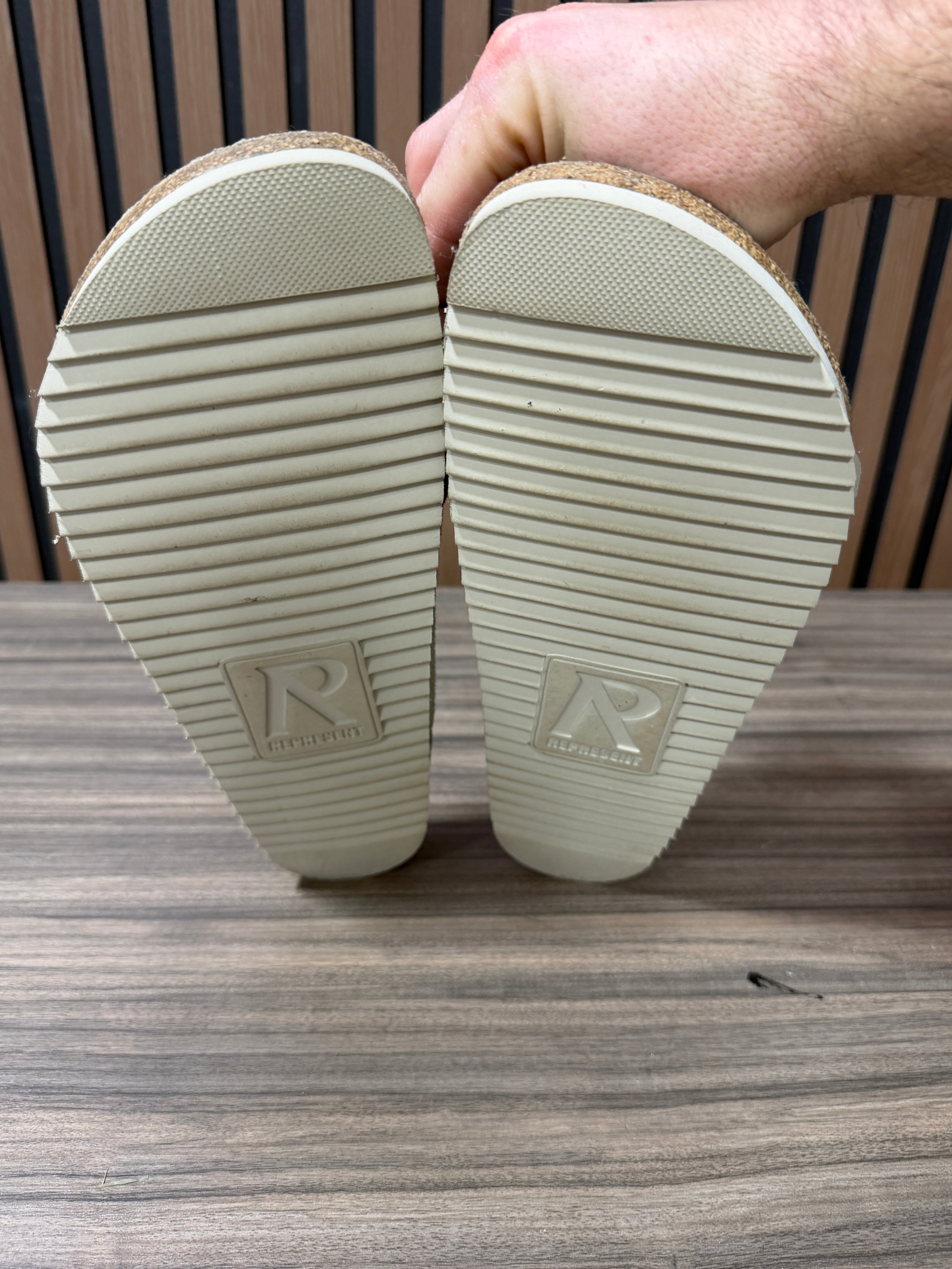 Represent - Initial Taupe Sandals sz 11