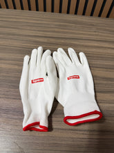 Load image into Gallery viewer, Supreme Rubberized Gloves White Red
