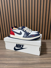 Load image into Gallery viewer, Nike Air Jordan 1 Low White/Navy/Red Sz 13
