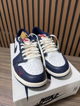 Load image into Gallery viewer, Nike Air Jordan 1 Low White/Navy/Red Sz 13
