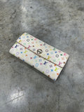 LOUIS VUITTON Monogram Multicolor Sarah Wallet White