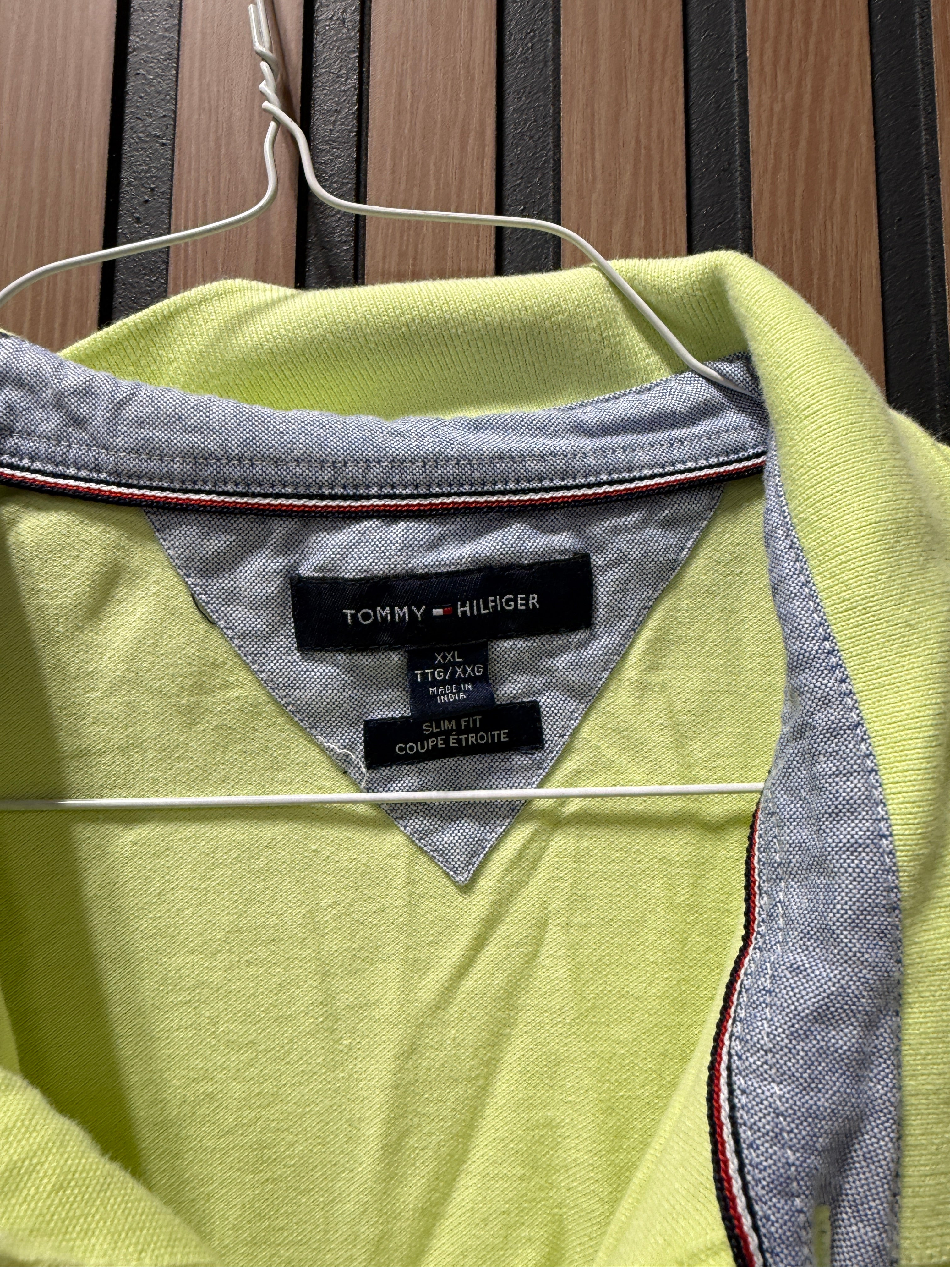 Tommy Hilfiger Polo Neon Yellow Sz XXL