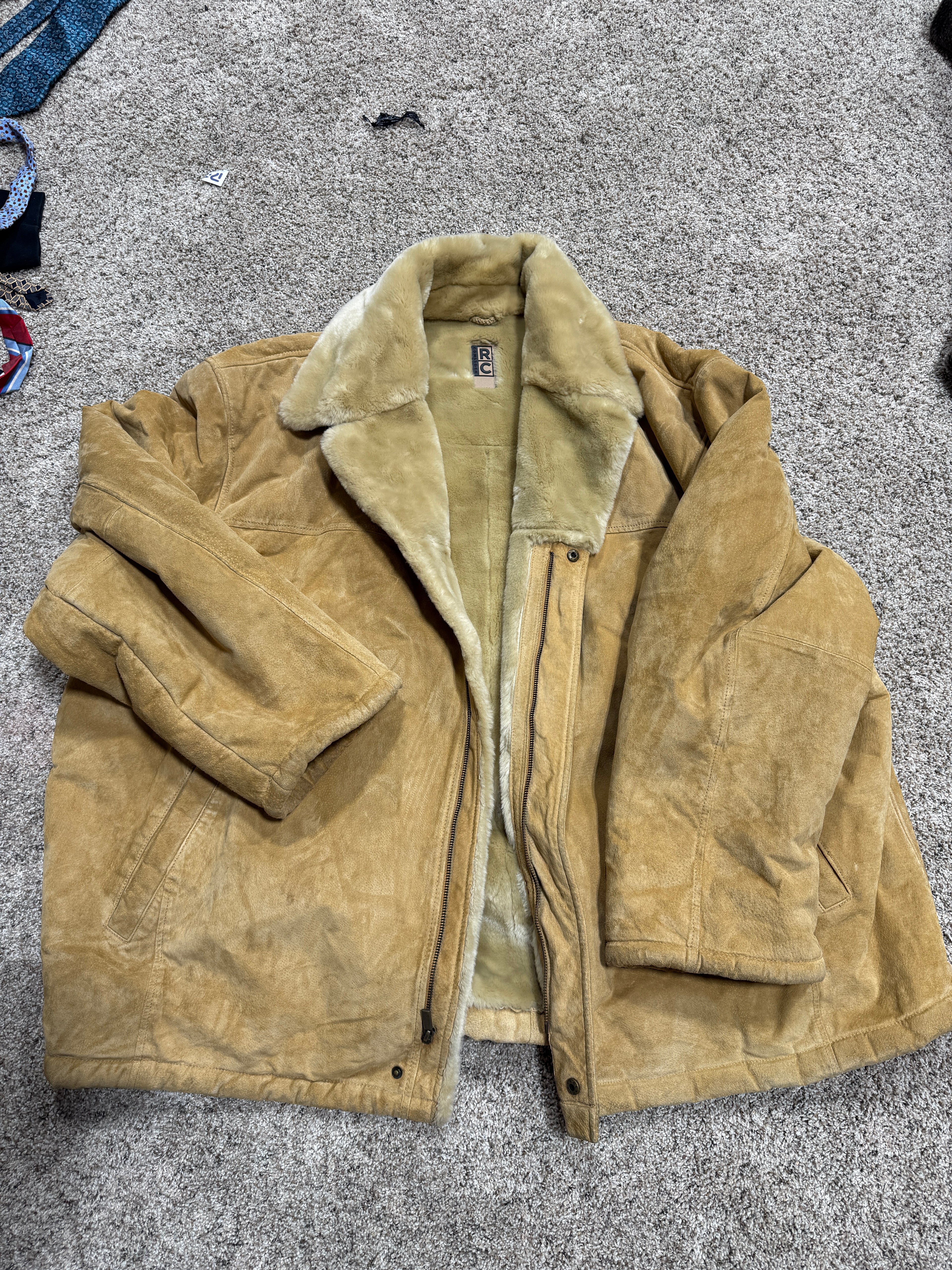 Robert Comstock RC Expedition Fur Lined Leather Jacket Sz 4XL